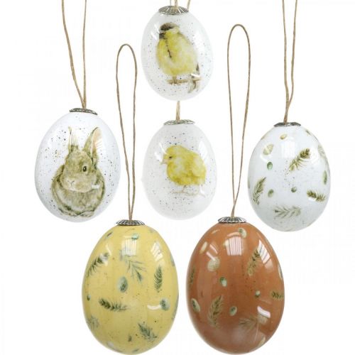 Osterei zum Aufhängen Retro Kunststoff Sortiert 4/4,5/5cm 12St