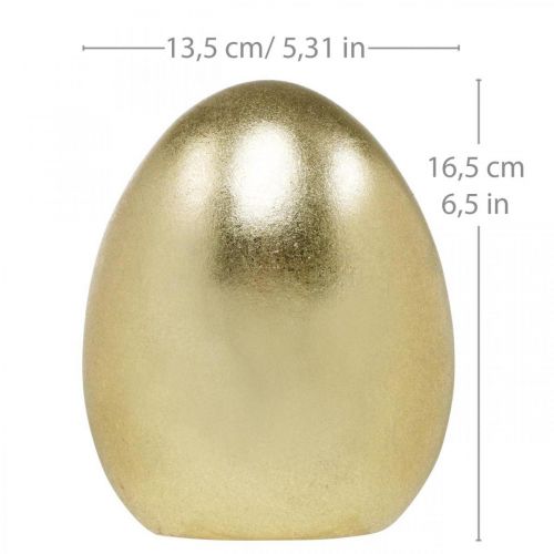 Artikel Keramik Ei Golden, edle Osterdeko, Deko-Objekt Ei Metallic H16,5cm Ø13,5cm