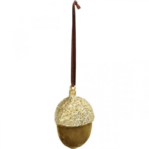 Artikel Eicheln zum Hängen, Advent, Baumschmuck, Herbstdeko H6,5cm Ø4cm 6 St