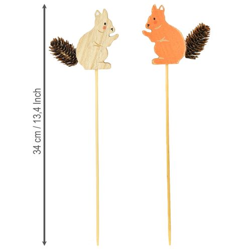 Artikel Eichhörnchen Deko Blumenstecker Holz 9×8×1,5cm 12St