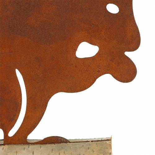 Floristik24 Eichhörnchen Edelrost am Holzfuß 19cm x 25cm