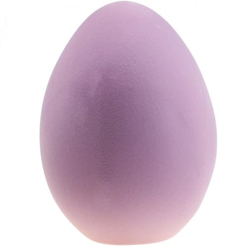 Floristik24 Osterei Kunststoff groß Deko Ei Lila Beflockt 40cm