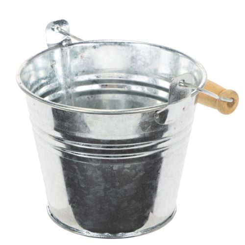 Eimer Zink Ø10cm H8cm Silber
