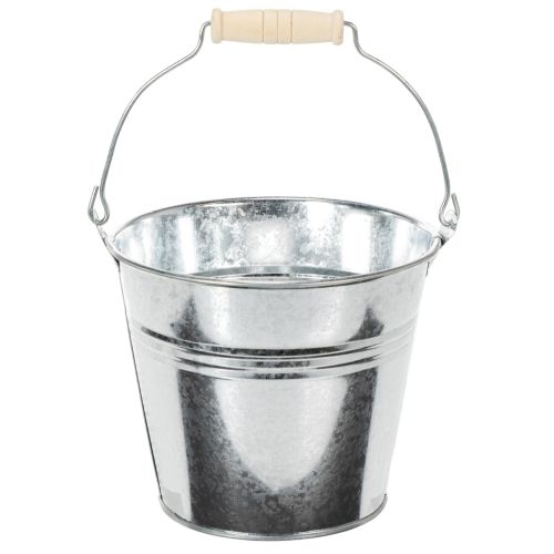 Eimer aus Zink Ø14cm H12cm Set mit 6 Stück glänzend bestellen | Floristik24.at