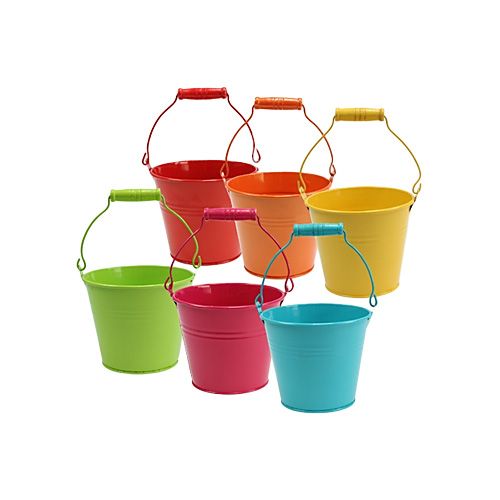 Floristik24 Blecheimer Bunt sort. Ø10cm H8cm 10St