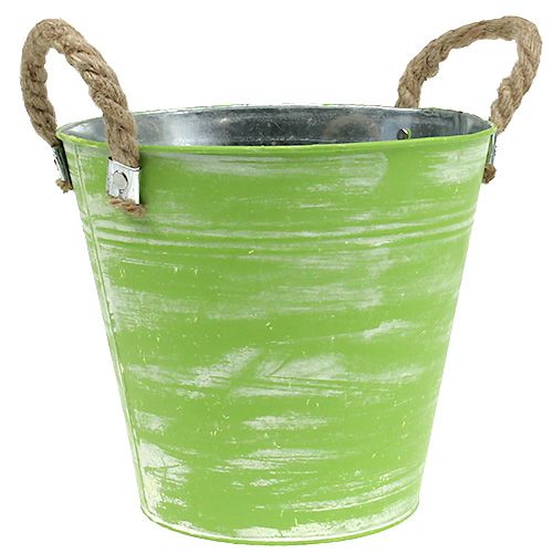 Floristik24 Eimer Frühlingsgrün Ø25cm H24cm 2St