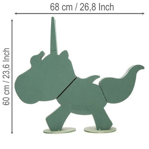 Artikel Steckschaum Einhorn 68cm x 60cm