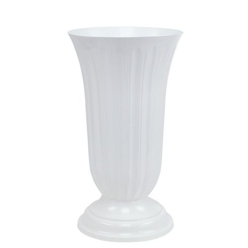 Floristik24 Einstellvase Lilia weiß Ø23cm, 1St