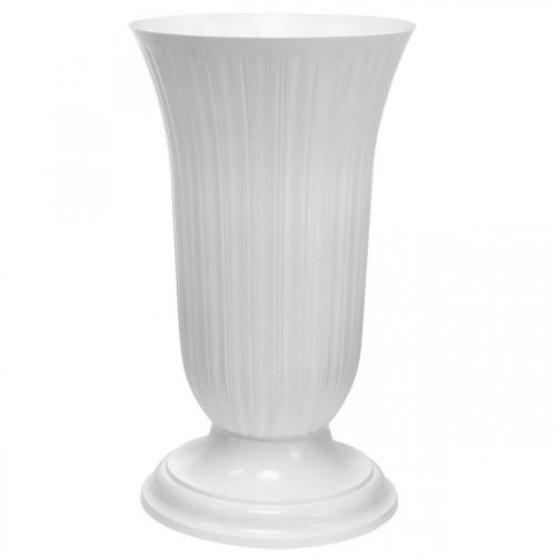 Einstellvase Lilia Weiß Kunststoff Vase Ø28cm H48cm