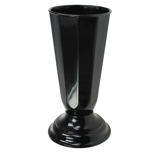 Floristik24 Einstellvase Szwed Schwarz Ø23cm, 1St