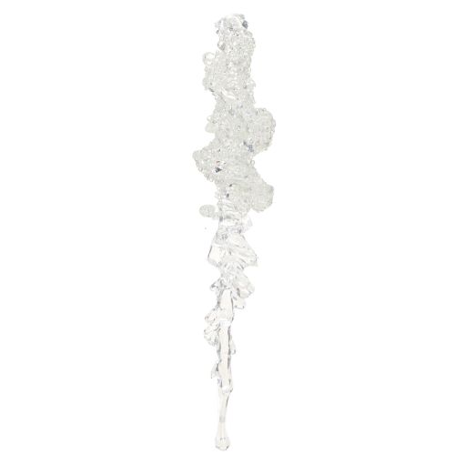 Eiszapfen Baumschmuck mit Glitzer Winterdeko 17,5cm 4 St