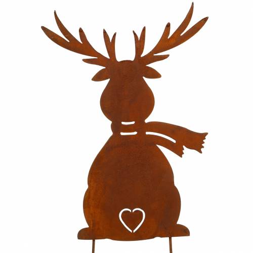 Elch Edelrost zum Stecken H58cm