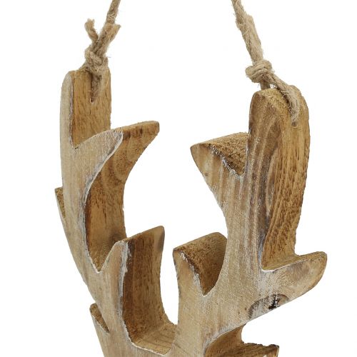 Floristik24 Elchkopf Holz zum Hängen 20x10,5cm 2St