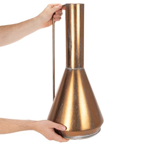 Metall Bodenvase Kupferfarben Trichterform Ø27cm H58cm für Innenbereich | Floristik24.at