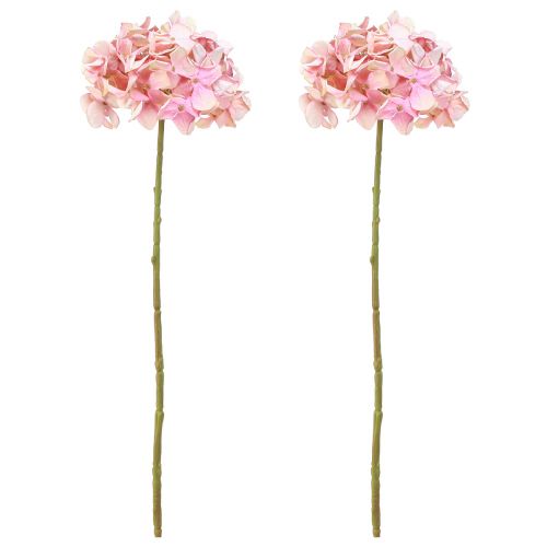 Artikel Elegante Künstliche Hortensie in Pastellrosa 58cm 2St
