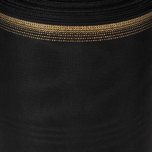 Kranzband Taftbindung Moiré 175mm Schwarz mit Goldkante 25m Trauerdekoration | Floristik24.at