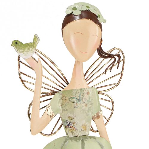 Floristik24 Elfen Figuren Metall Deko Herz Vogel H55cm/60cm 2St