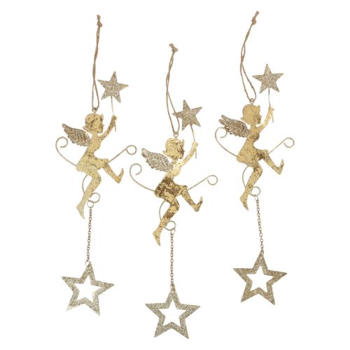 Artikel Engel Anhänger Stern Weihnachtsdeko zum Hängen H28cm 3 St