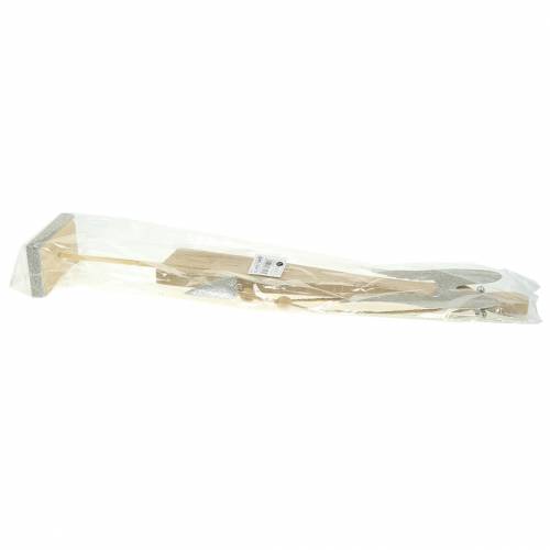 Floristik24 Holzengel Natur mit Glitter H53cm