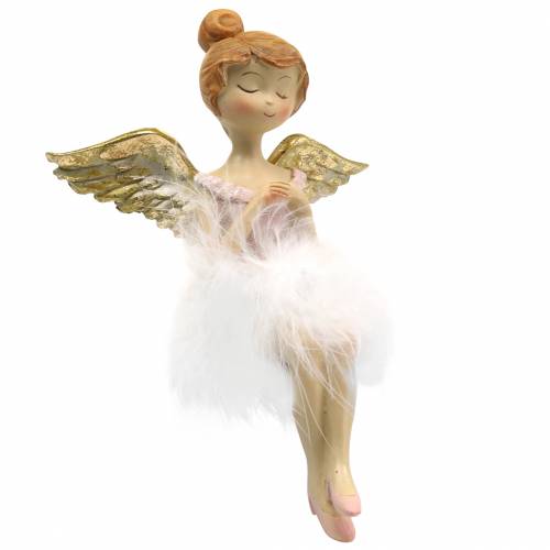 Floristik24 Deko Ballerina-Engel Kantensitzer Ø11,5 H15cm 2St