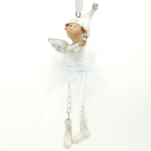 Floristik24 Engel zum Hängen Weiß 11cm 4St