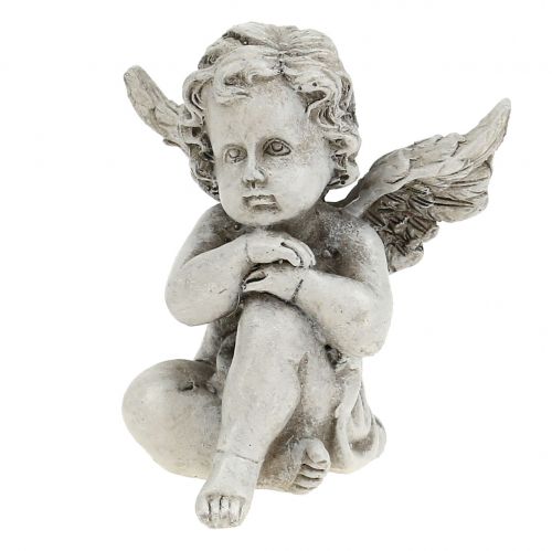 Floristik24 Engel Figuren Grau 9cm 3 St