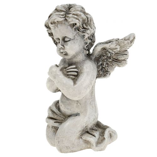 Floristik24 Engel Figuren Grau 9cm 3 St