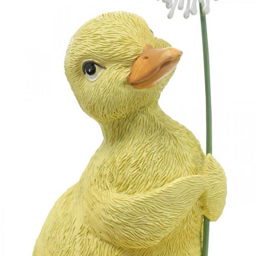 Floristik24 Frühlingsdeko, Entenküken mit Pusteblume, Dekofigur H13,5cm