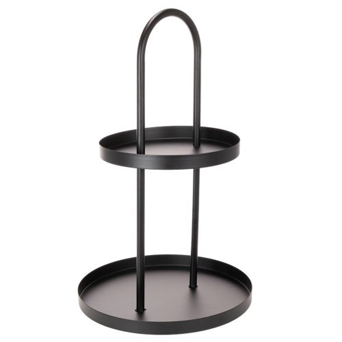 Runde Metall-Etagere 2-stöckig Schwarz 58 cm für Dekoration bestellen | Floristik24.at