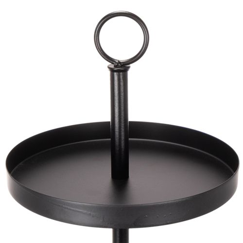 Etagere dreistöckig Metall Schwarz Rund 61 cm für Tischdekoration | Floristik24.at