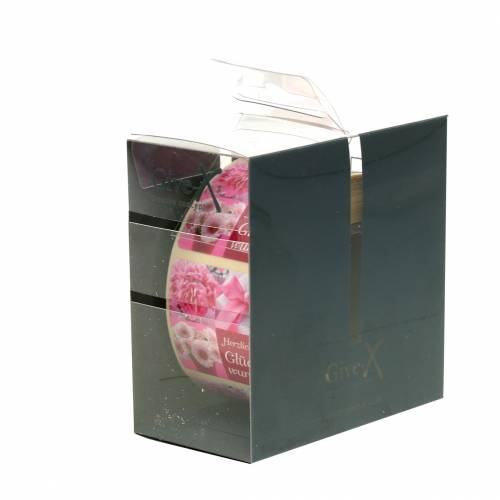 Floristik24 Etiketten "Herzlichen Glückwunsch" Rosa 3,5cm x 3,5cm 500St