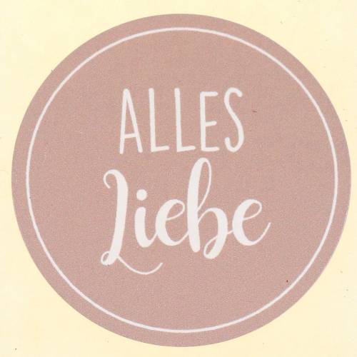 Floristik24 Etiketten "Alles Liebe" Lila Ø3,5cm 500 St
