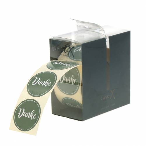 Floristik24 Etiketten "Danke" Grau Ø3,5cm 500St