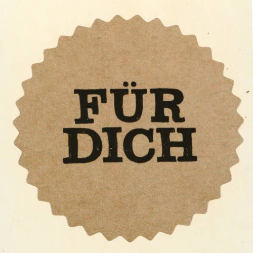 Floristik24 Etiketten "Für Dich" Natur Ø3,5cm 500St