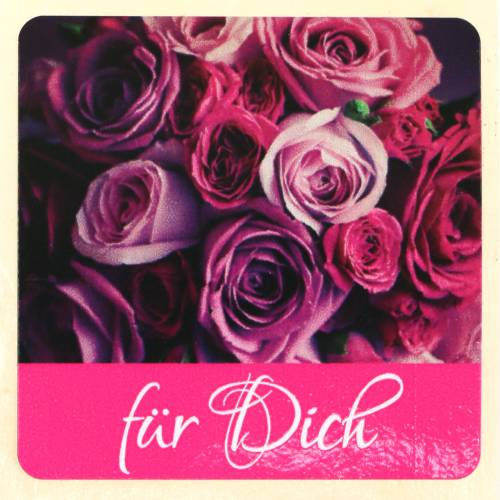 Floristik24 Etiketten "Für Dich" Lila 3,5cm x 3,5cm 500St