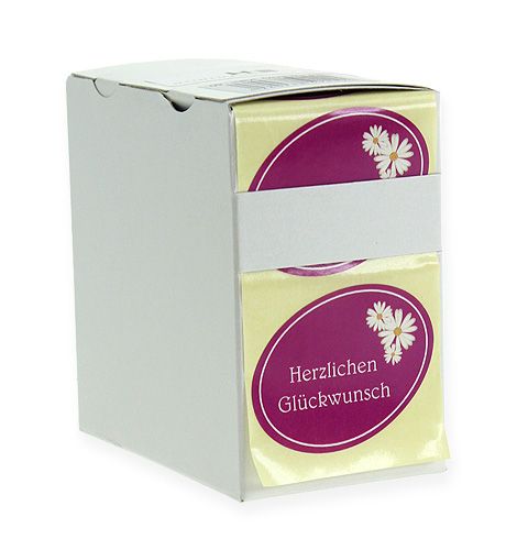 Floristik24 Etiketten „Herzlichen Glückwunsch" 250St