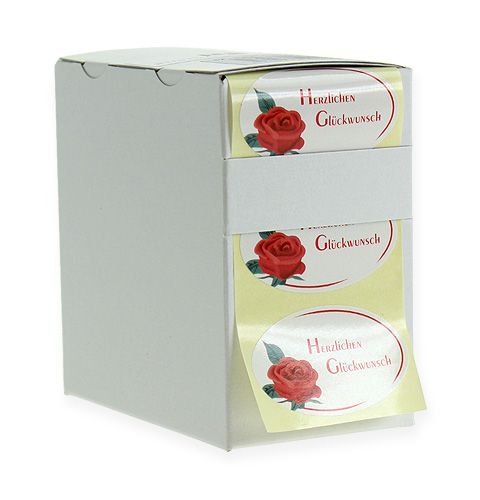 Floristik24 Etiketten „Herzlichen Glückwunsch“ 250St