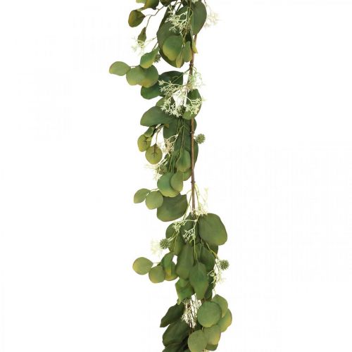 Floristik24 Künstliche Eukalyptus-Girlande mit Disteln Herbstdeko 150cm