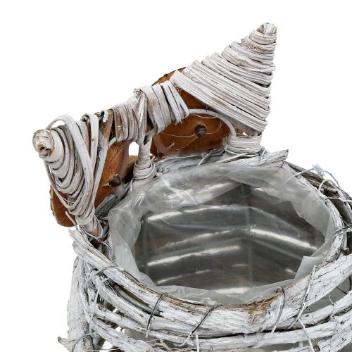 Eule zum Bepflanzen Weiß 23cm