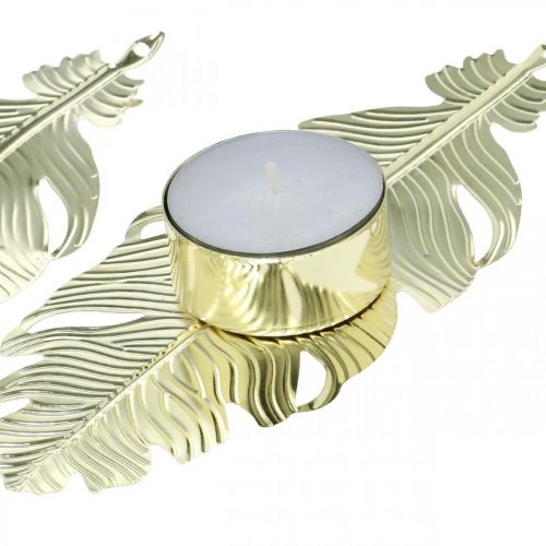 Floristik24 Kerzenständer auf Feder, Metalldeko, Kerzenhalter, Adventsdeko Golden Ø2,2cm L13cm 4St