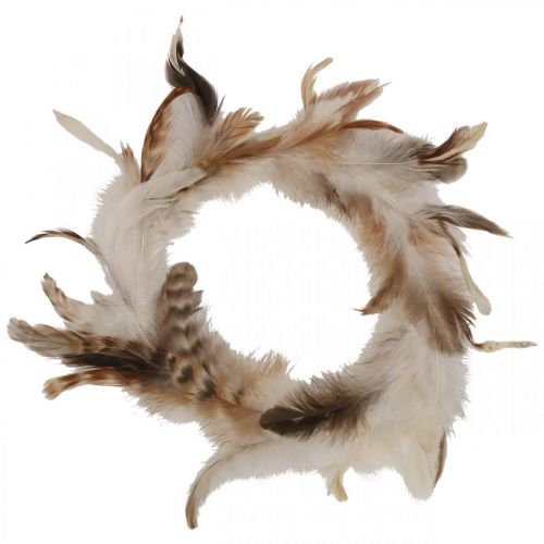 Artikel Federkranz Deko Federn Natur Osterdeko Ø15cm 4 St