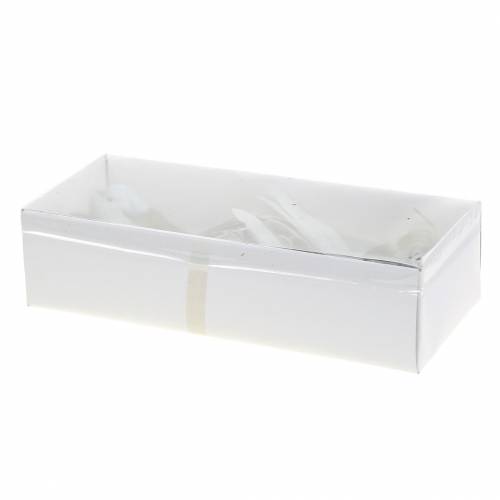 Federvogel am Draht Grau 12cm 4St | Floristik24.at