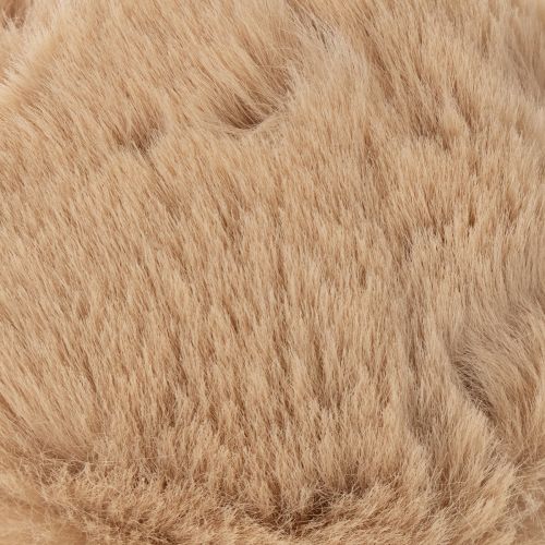 Deko Anhänger Pompon Kugel 10cm aus Synthetik in Weiß oder Braun | Floristik24.at