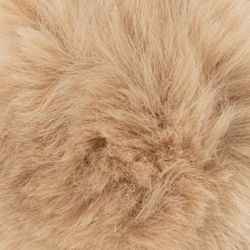 Deko-Pompons aus Kunstfell, 7 cm Durchmesser, Weiß und Beige, 6er-Set | Floristik24.at