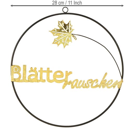 Artikel Fensterdeko Herbst Schriftzug Metall Blätterrauschen 28cm