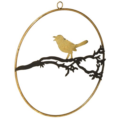Artikel Fensterdeko Vogel, Herbstdeko zum Hängen, Metall Ø22,5cm