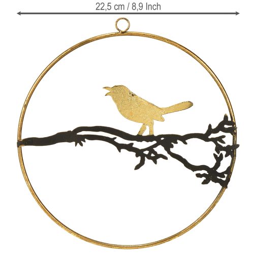 Artikel Fensterdeko Vogel, Herbstdeko zum Hängen, Metall Ø22,5cm
