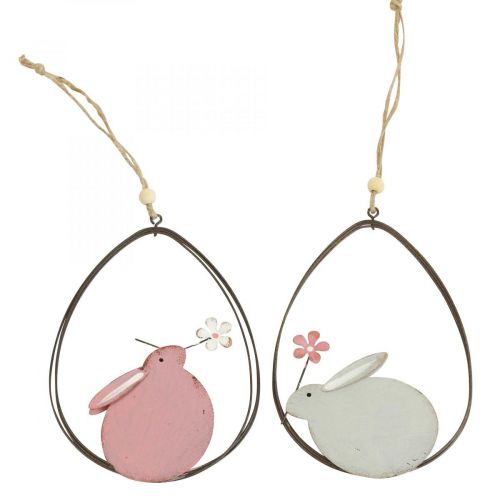 Floristik24 Fensterdeko Osterhase Metall Hängedeko Ostern 15cm 4St