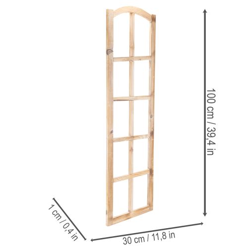 Holz-Fensterrahmen zur Wanddekoration, 100 cm, naturfarben | Floristik24.at