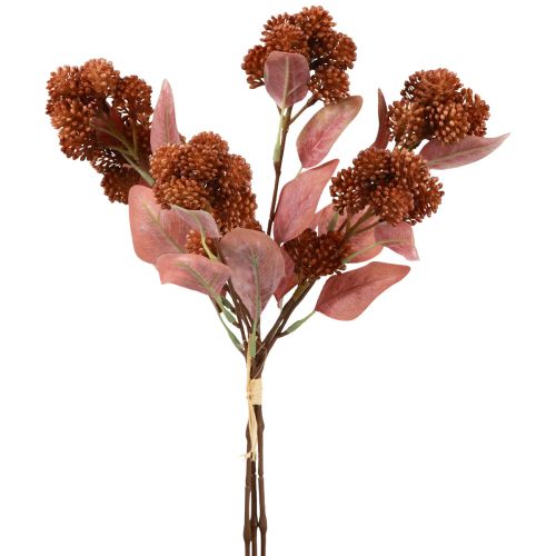 Floristik24 Fette Henne Rot Sedum Mauerpfeffer Kunstblumen 41cm 3St